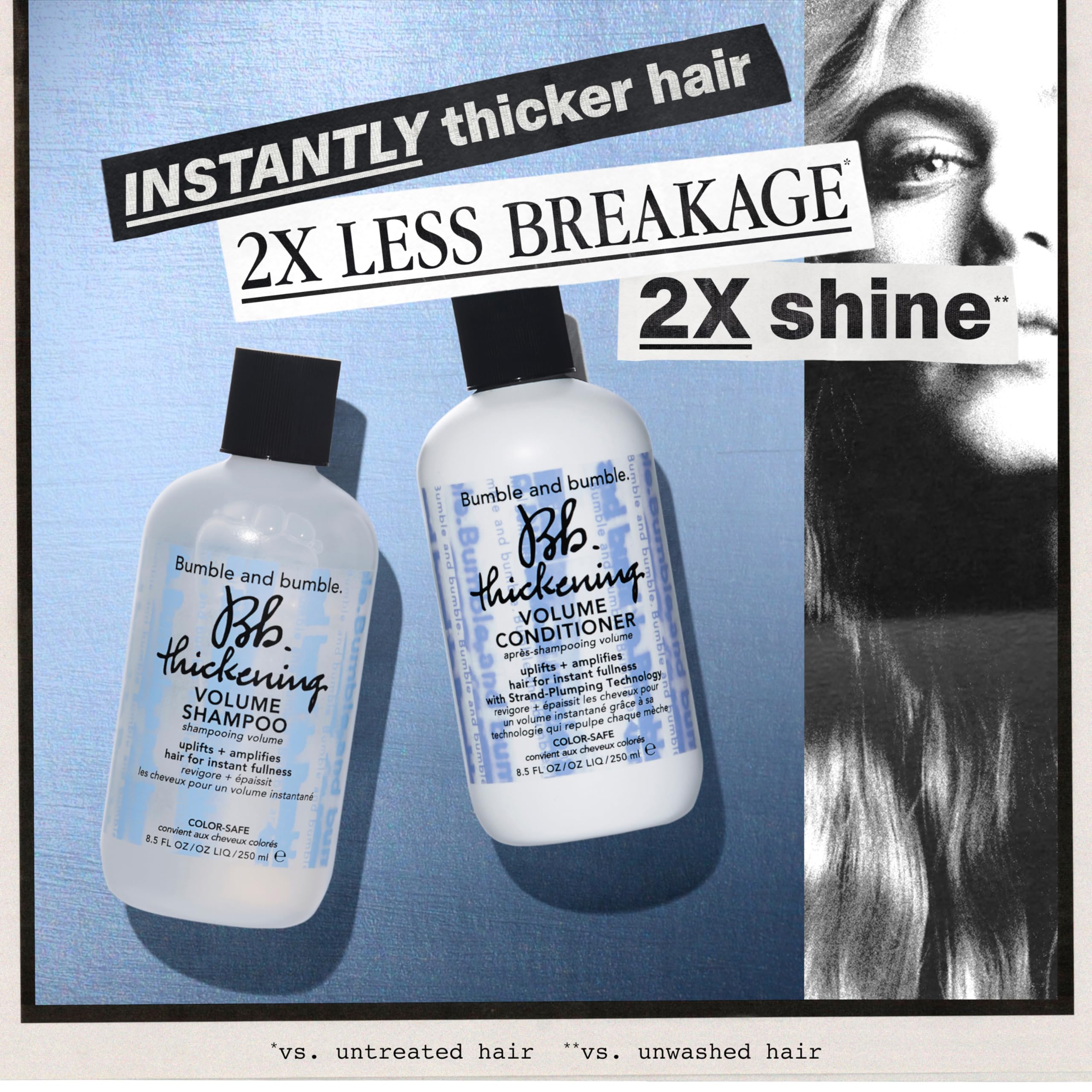 Bumble and bumble foam lather on hand demonstrating gentle cleansing benefit