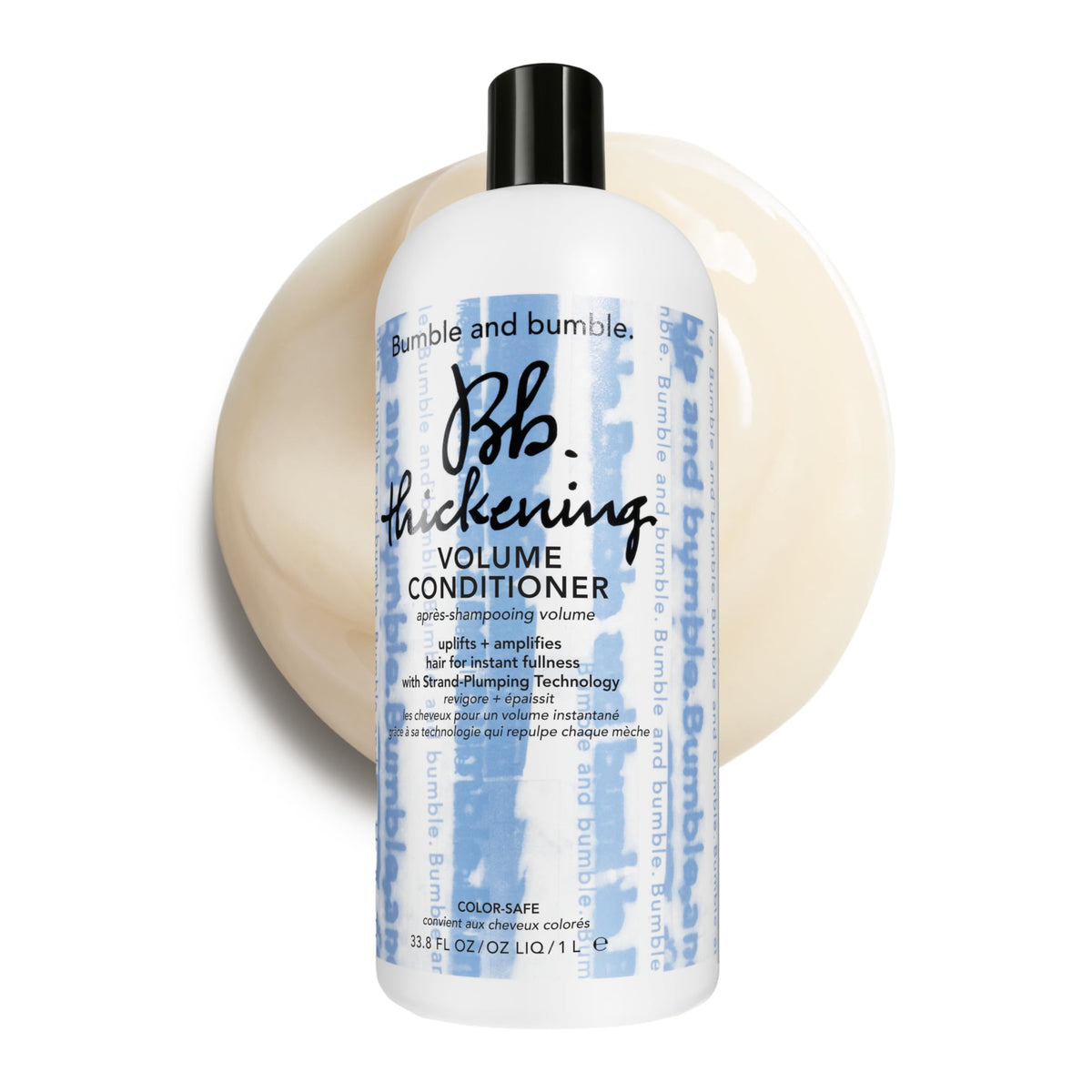 Bumble and bumble front bottle showing brand and volumizing benefit