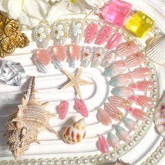 BUNLVDI close-up of 3D pearl and gold bead detail highlighting texture and shine