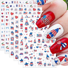 BUNLVDI front sheet pack showing six patriotic sticker sheets and easy selection benefit
