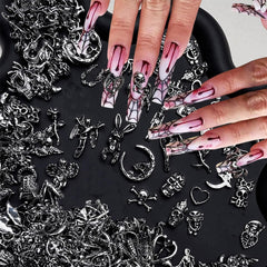 BUNLVDI mixed charms laid out on black background showing style variety