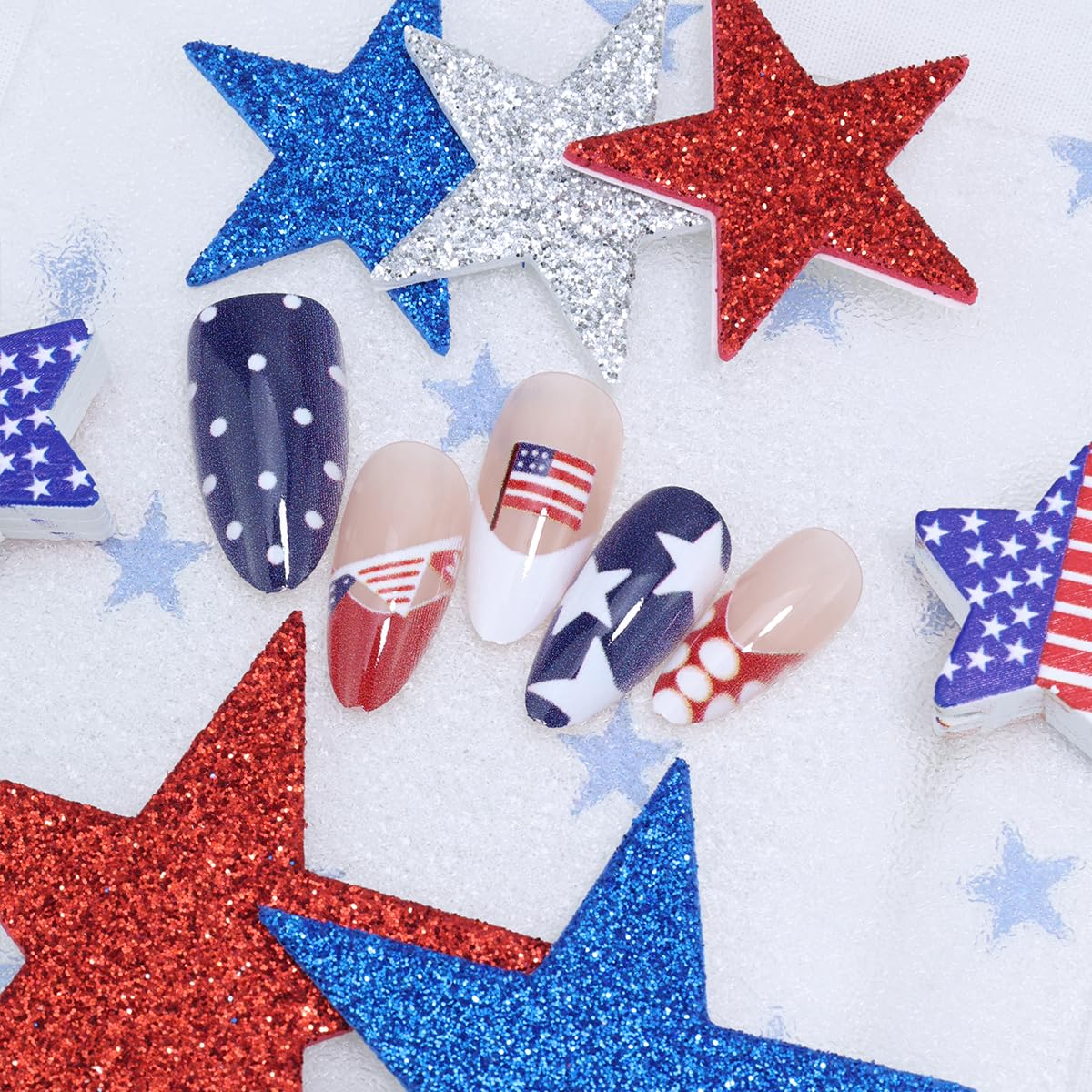 BUNLVDI nails worn at a celebration demonstrating instant festive styling benefit