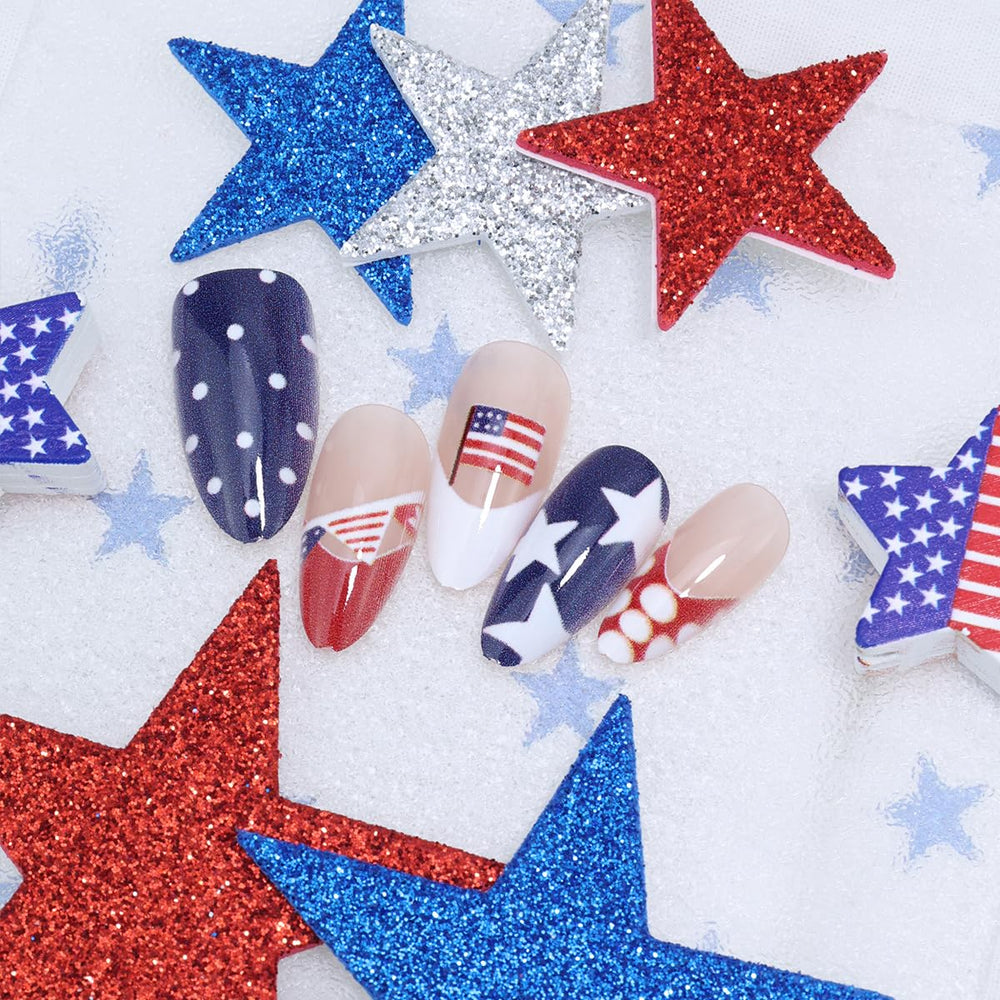 BUNLVDI nails worn at a celebration demonstrating instant festive styling benefit