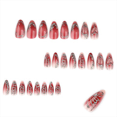 BUNLVDI single nail close-up with heart detail showing punk metallic accent benefit