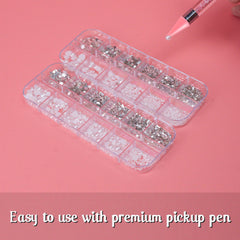 BUNNIEBEAUTY rhinestones close detail shows bright sparkling accent