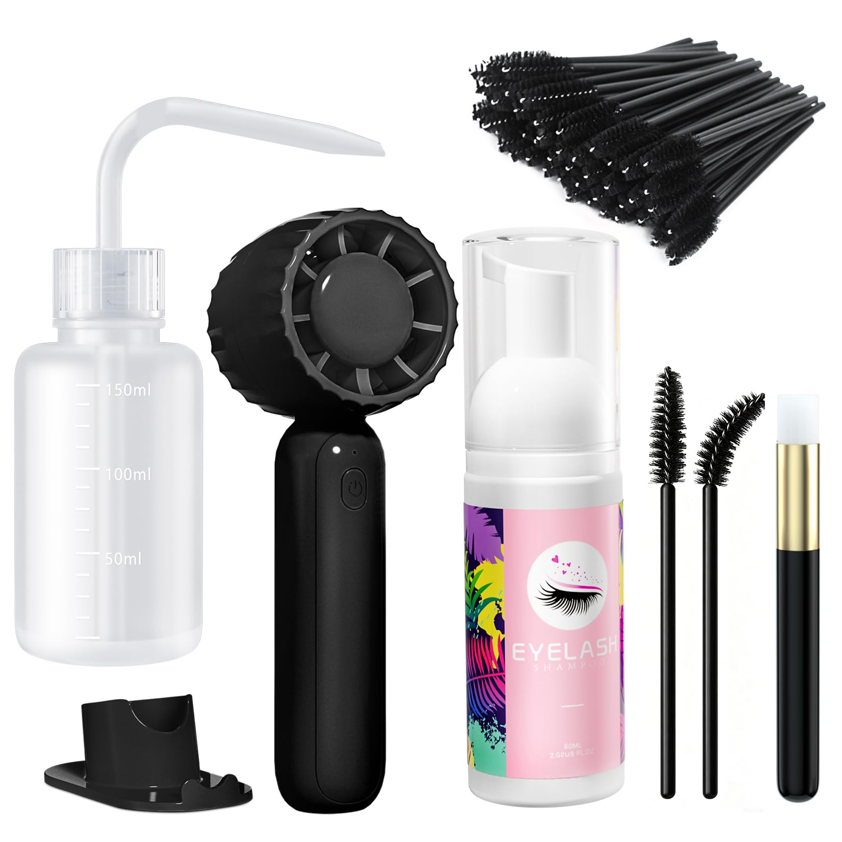 Buqikma front packaging showing full lash cleaning kit benefits