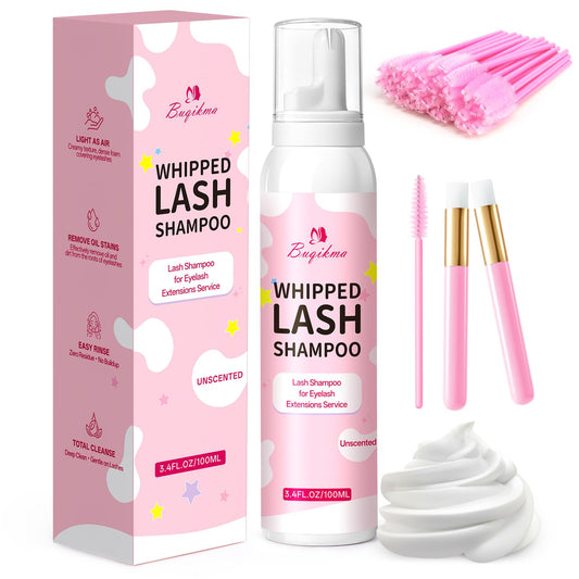 Buqikma pump bottle showing whipped cream texture and easy dispensing benefit
