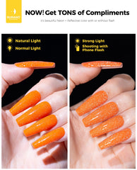 BURANO application under LED lamp showing cured gel benefits and fast curing