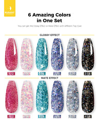 BURANO cured nail swatch showcasing glossy finish and professional-looking results