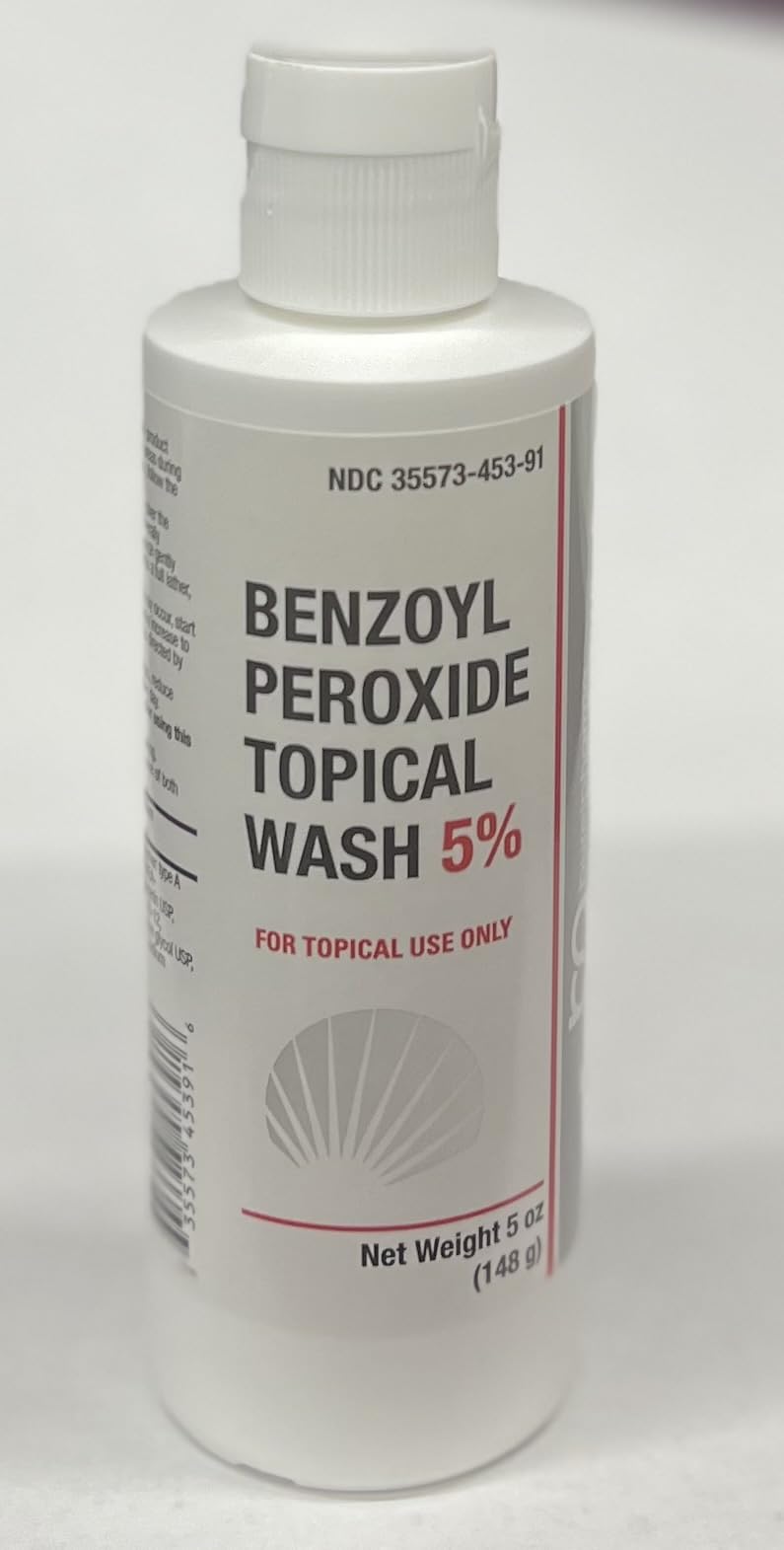 BurelPharma front packaging showing 5% benzoyl peroxide and clear benefits