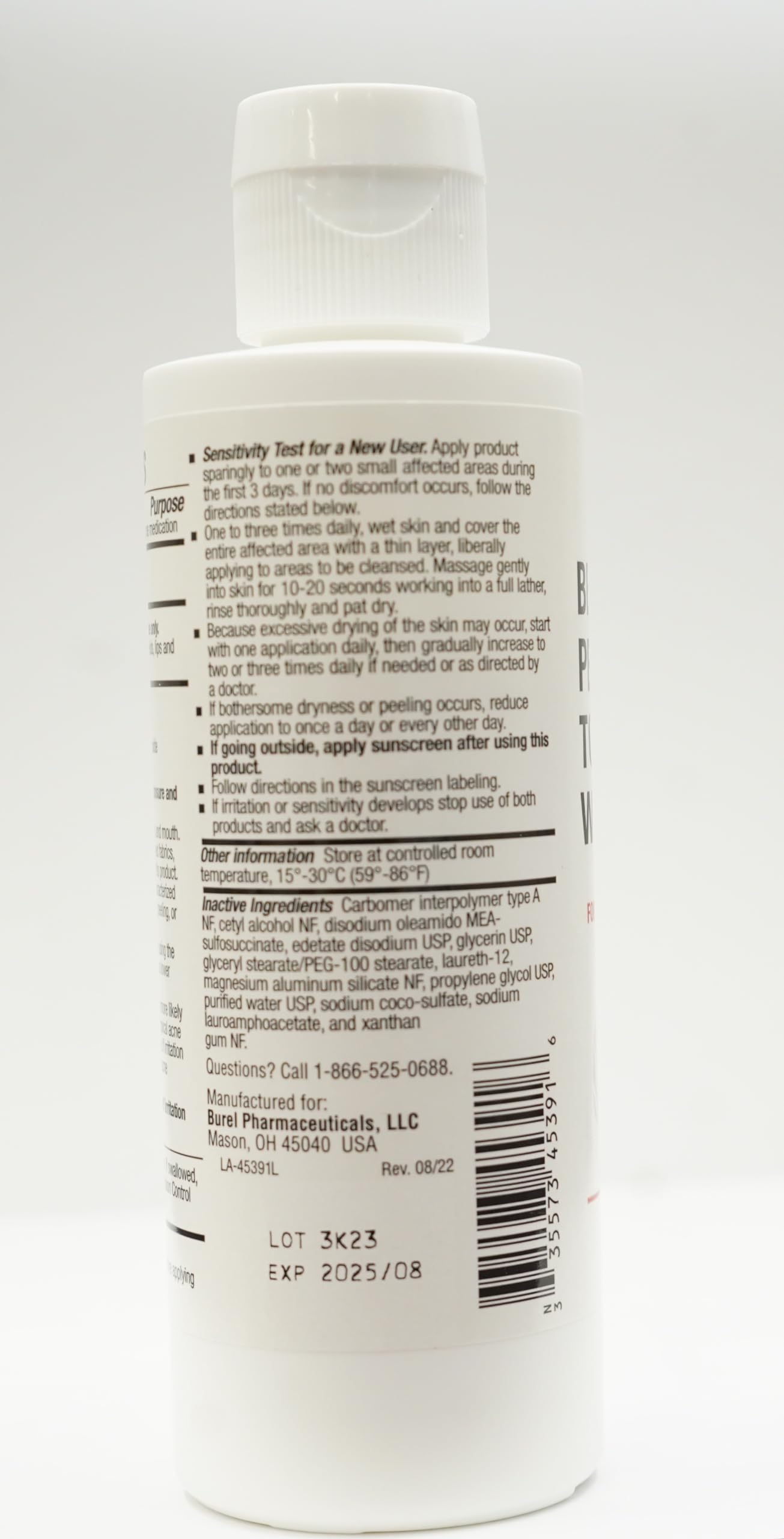 BurelPharma tube in hand showing 5oz scale and portable convenience