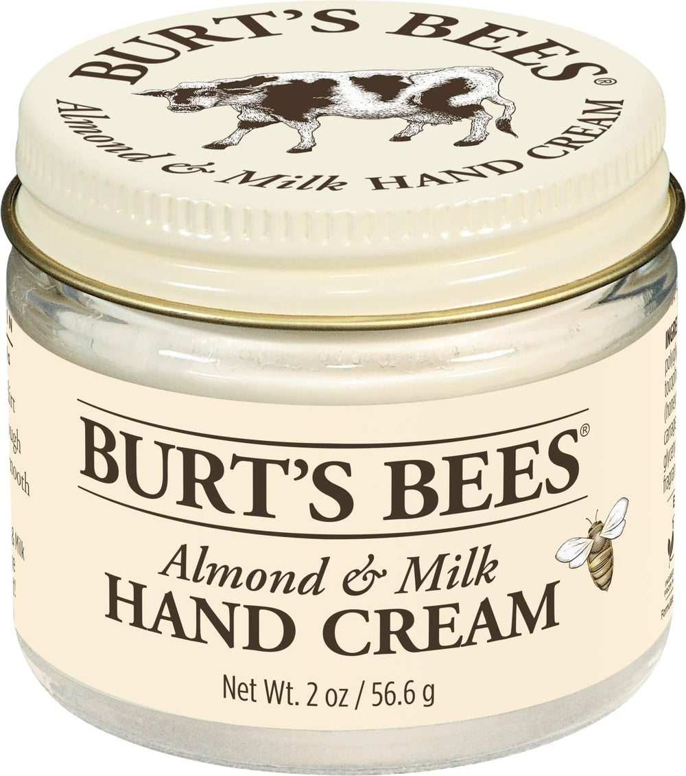 Burt's Bees front tube showing almond oil benefits for softer hands