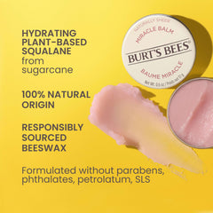 Burt's Bees close-up of balm texture illustrating smooth, blendable consistency