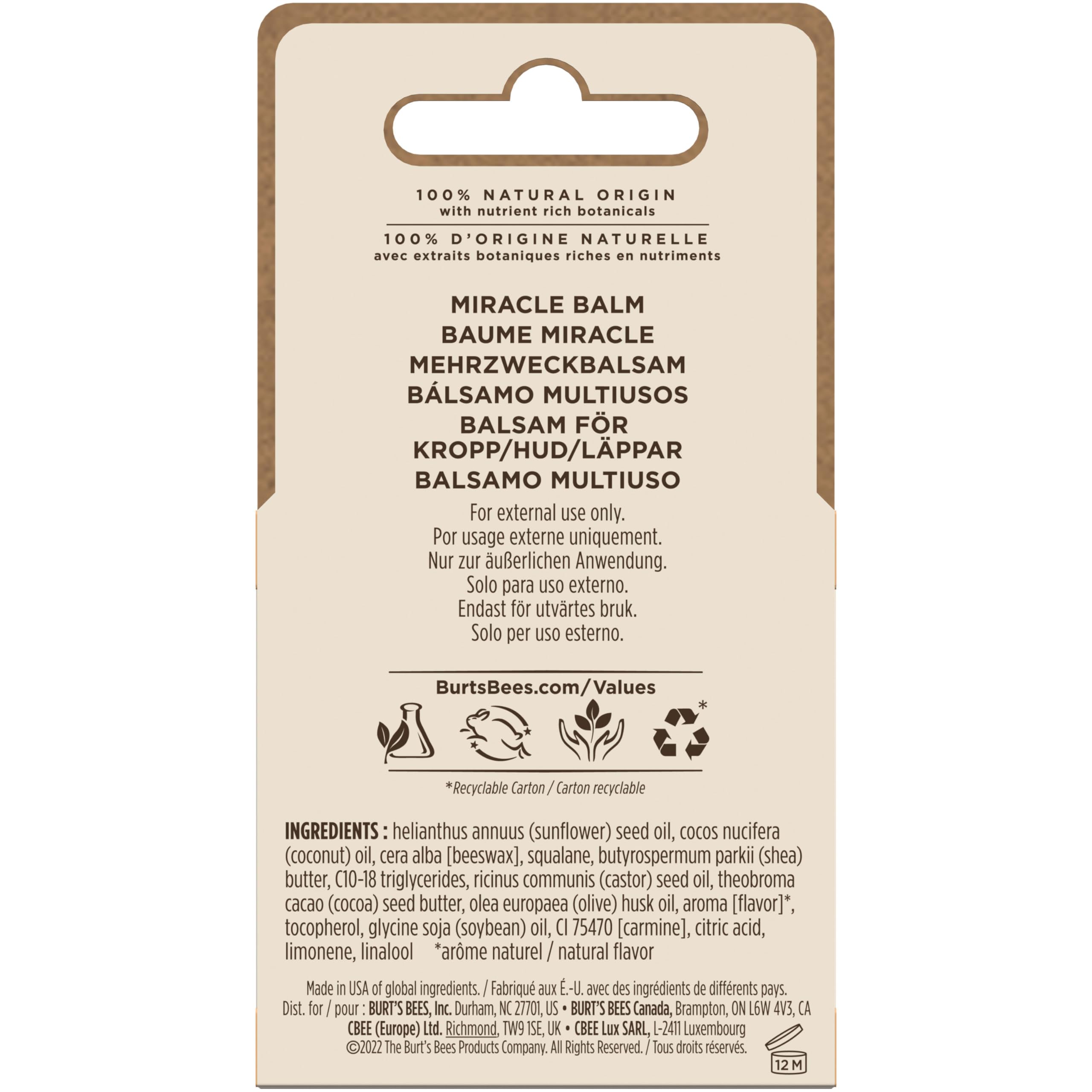 Burt's Bees infinitely recyclable tin emphasizing responsible packaging