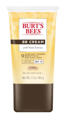 Burt's Bees front tube view showing natural BB cream packaging and SPF benefit