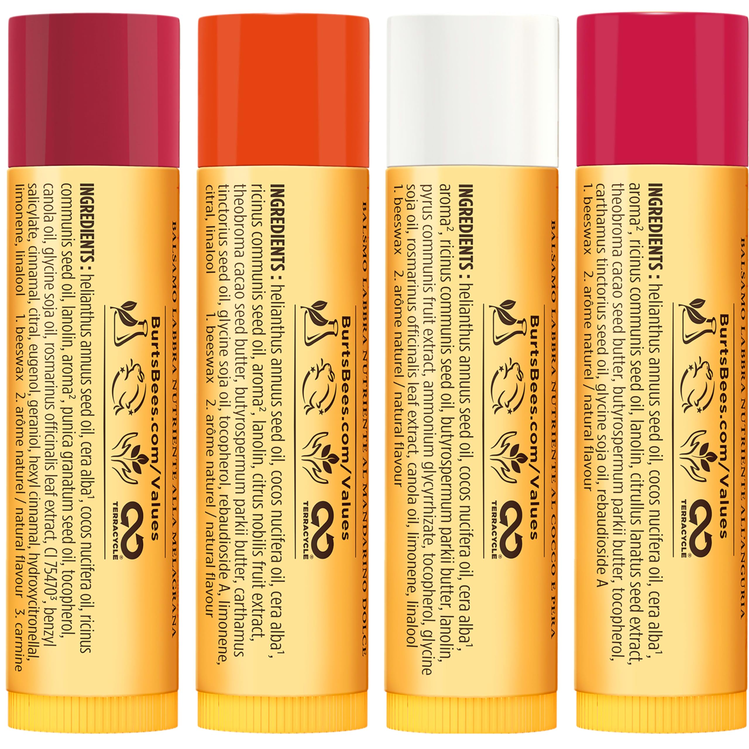 Burt's Bees beeswax ingredient macro showing natural origin and moisturizing benefit