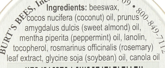 Burt's Bees open tin displaying smooth balm texture and easy access
