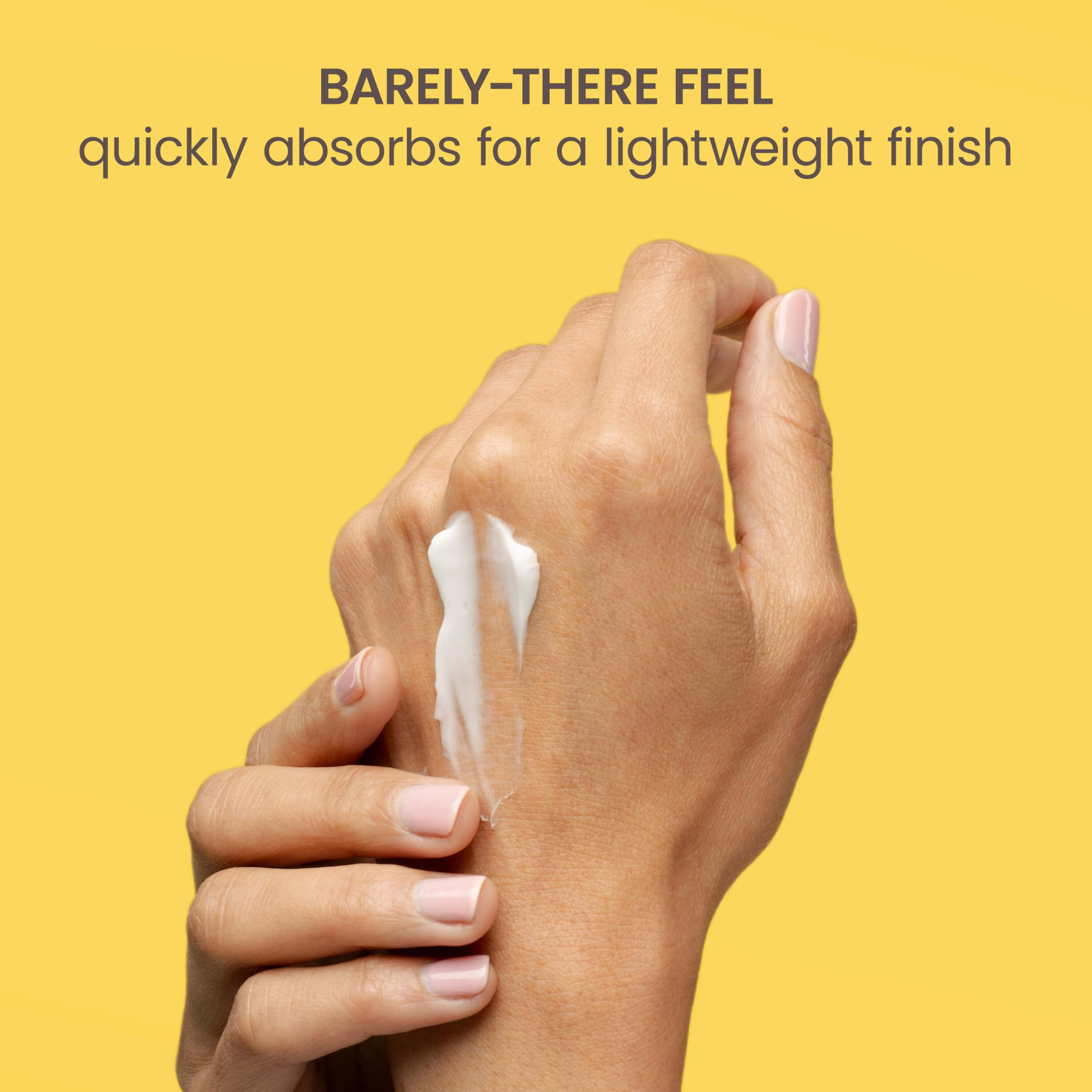 Burt's Bees applying boosted lotion on forearm to demonstrate quick absorption