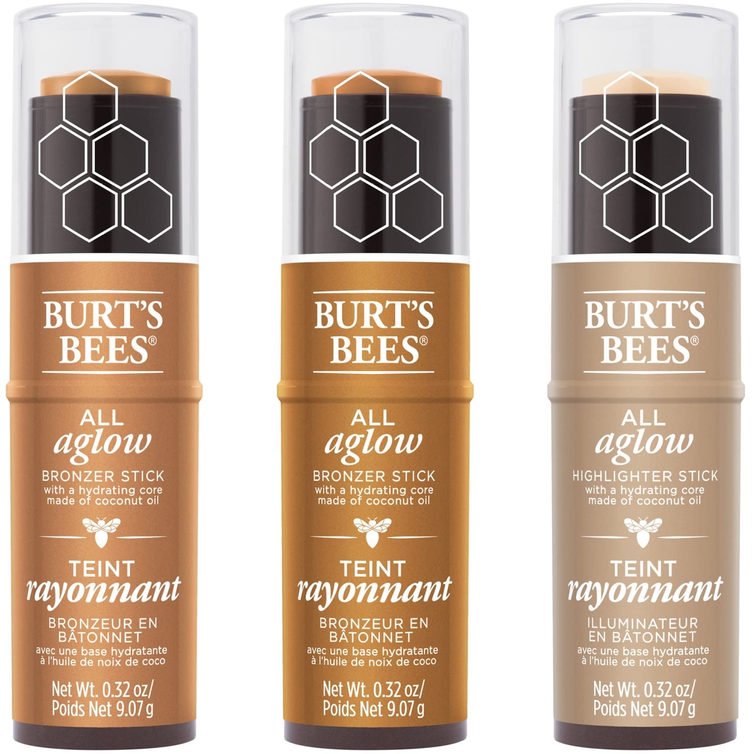 Burt's Bees back label close up listing natural ingredients and dermatologist tested note