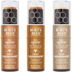 Burt's Bees back label close up listing natural ingredients and dermatologist tested note