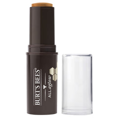 Burt's Bees front packaging of bronzer stick showing shade and branding benefits glow