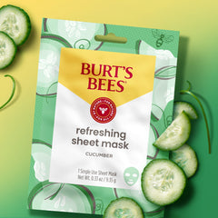 Burt's Bees calming rose mask close-up showing soothing botanicals and gentle feel