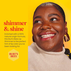 Burt's Bees texture swatch showing creamy shimmer for smooth application