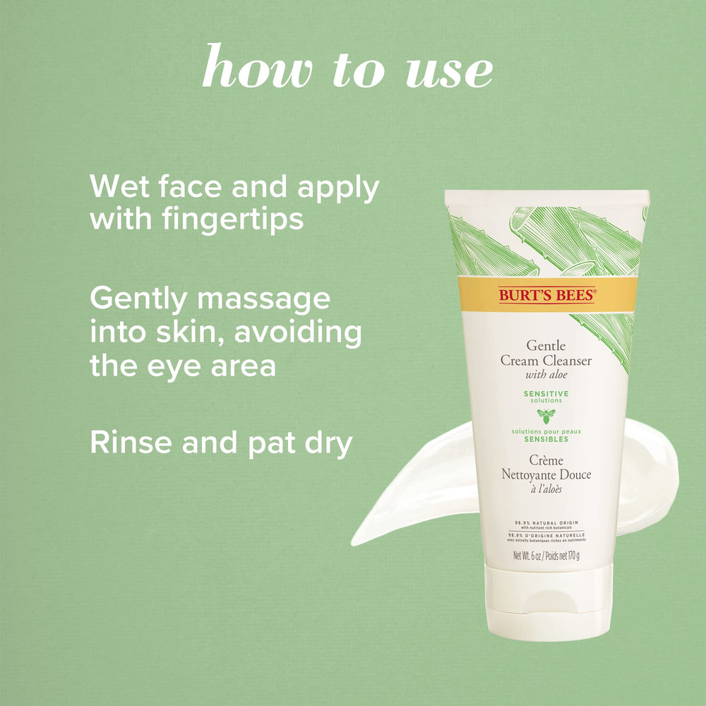 Burt's Bees cleanser staged on a bathroom counter in a daily skin-care routine scene