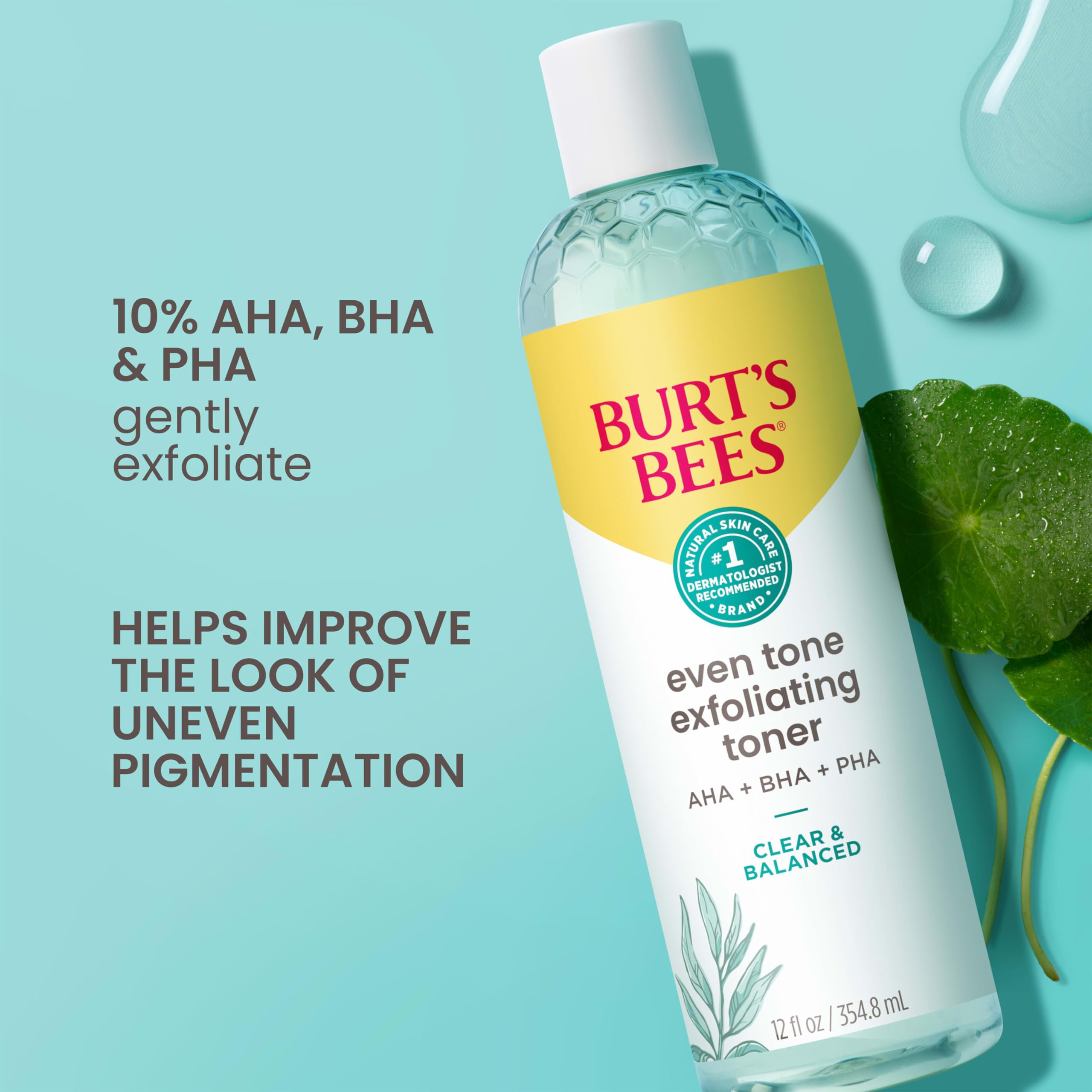 Burt's Bees pouring liquid detail illustrating smooth application benefit