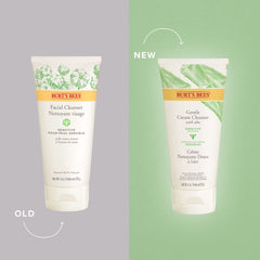 Burt's Bees creamy cleanser texture close-up depicting a hydrating, non-foaming formula