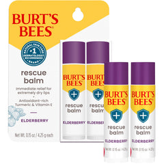Burt's Bees elderberry ingredients label showing natural-origin components and clean formula