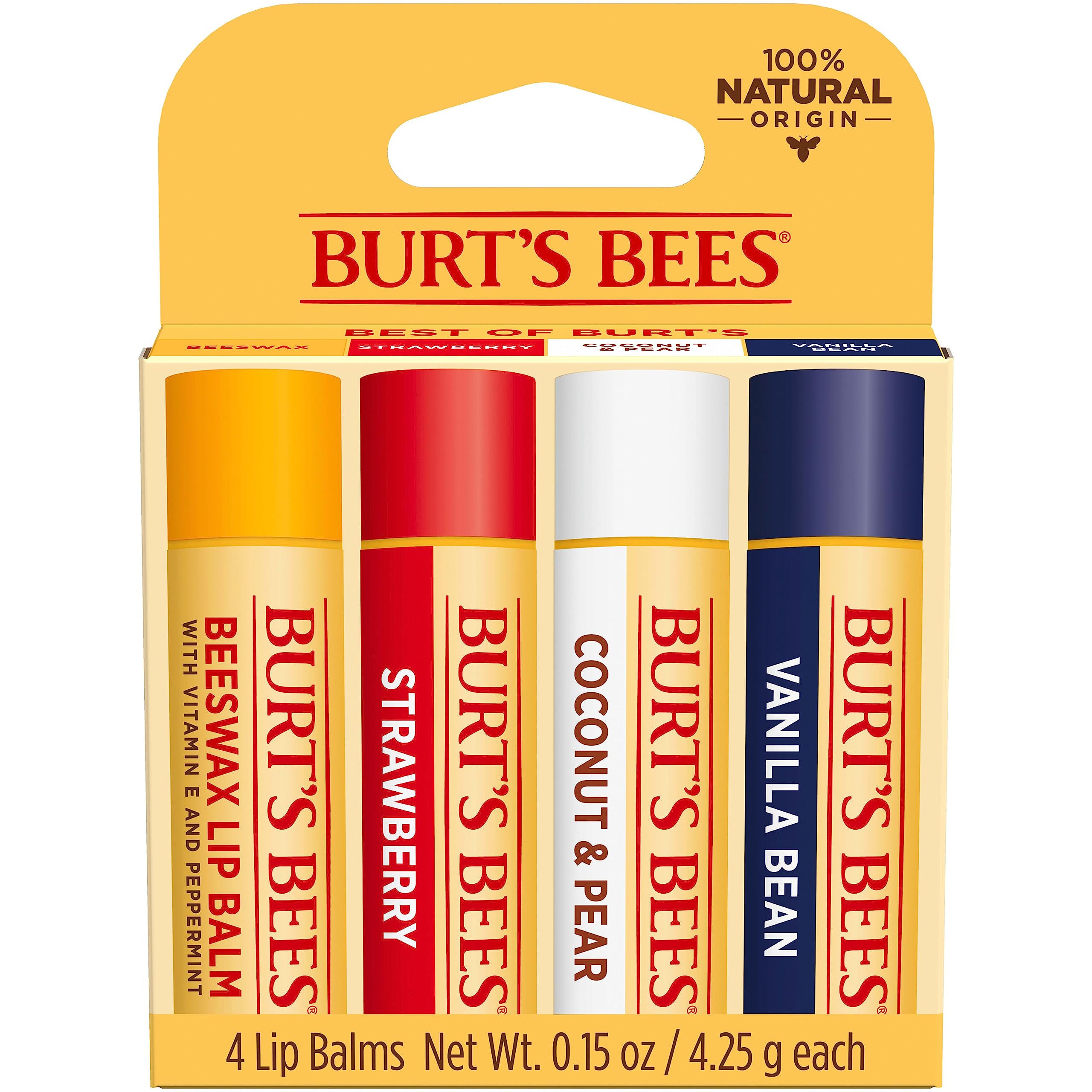 Burt's Bees flat lay of ingredients showing beeswax and oils for nourishing care