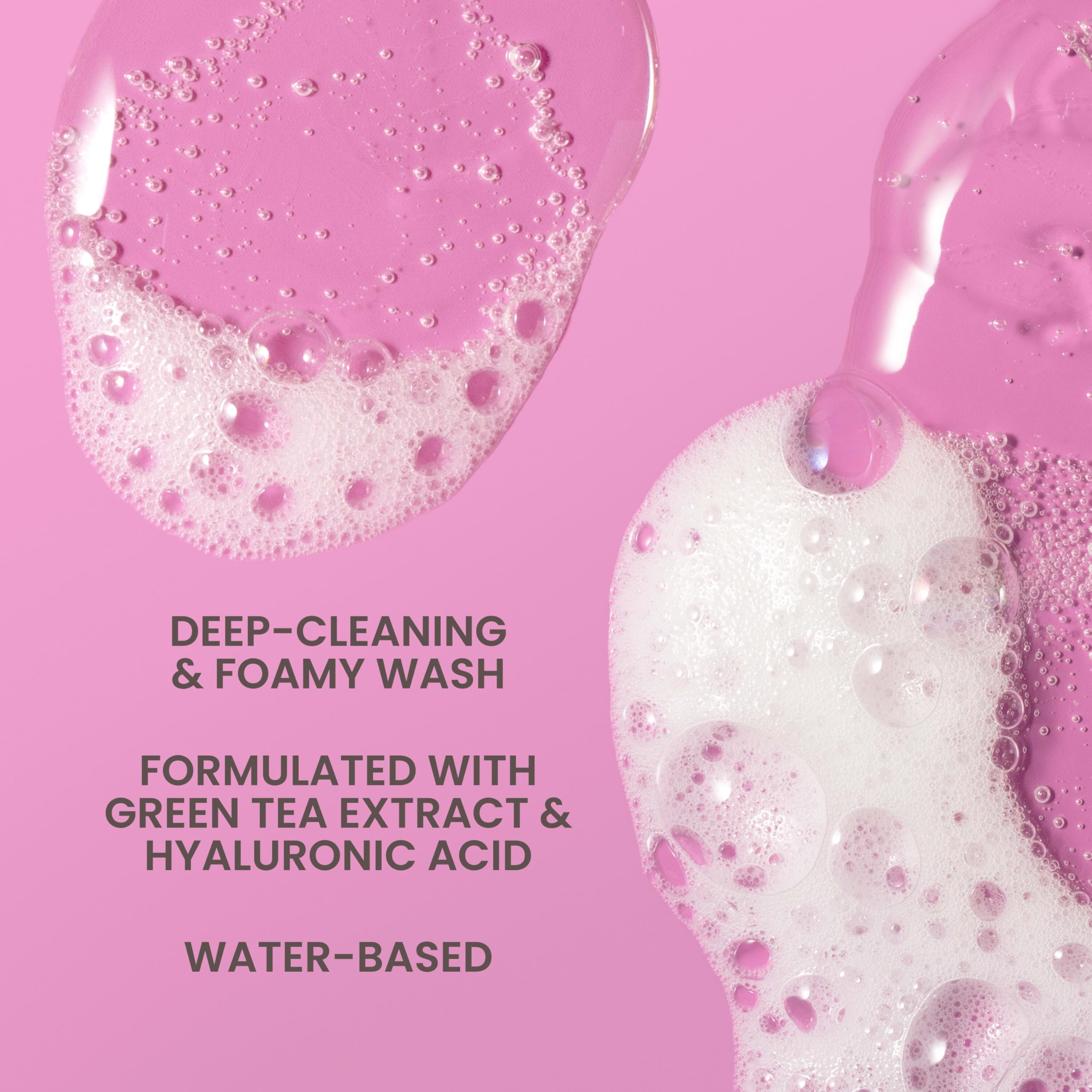 Burt's Bees foam on hand illustrating airy lather and gentle cleansing