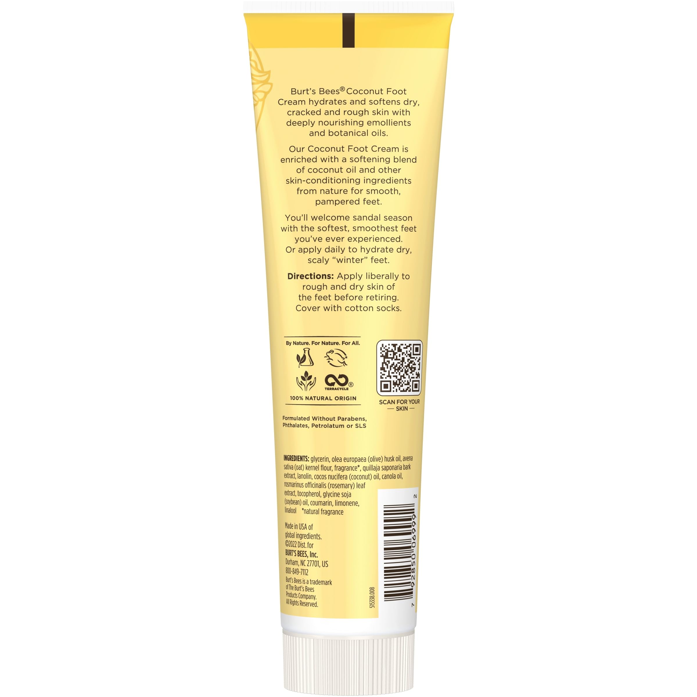 Burt's Bees sandal-ready feet after using moisturizing foot cream