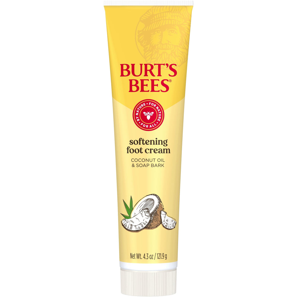 Burt's Bees cream on feet with socks for overnight hydration