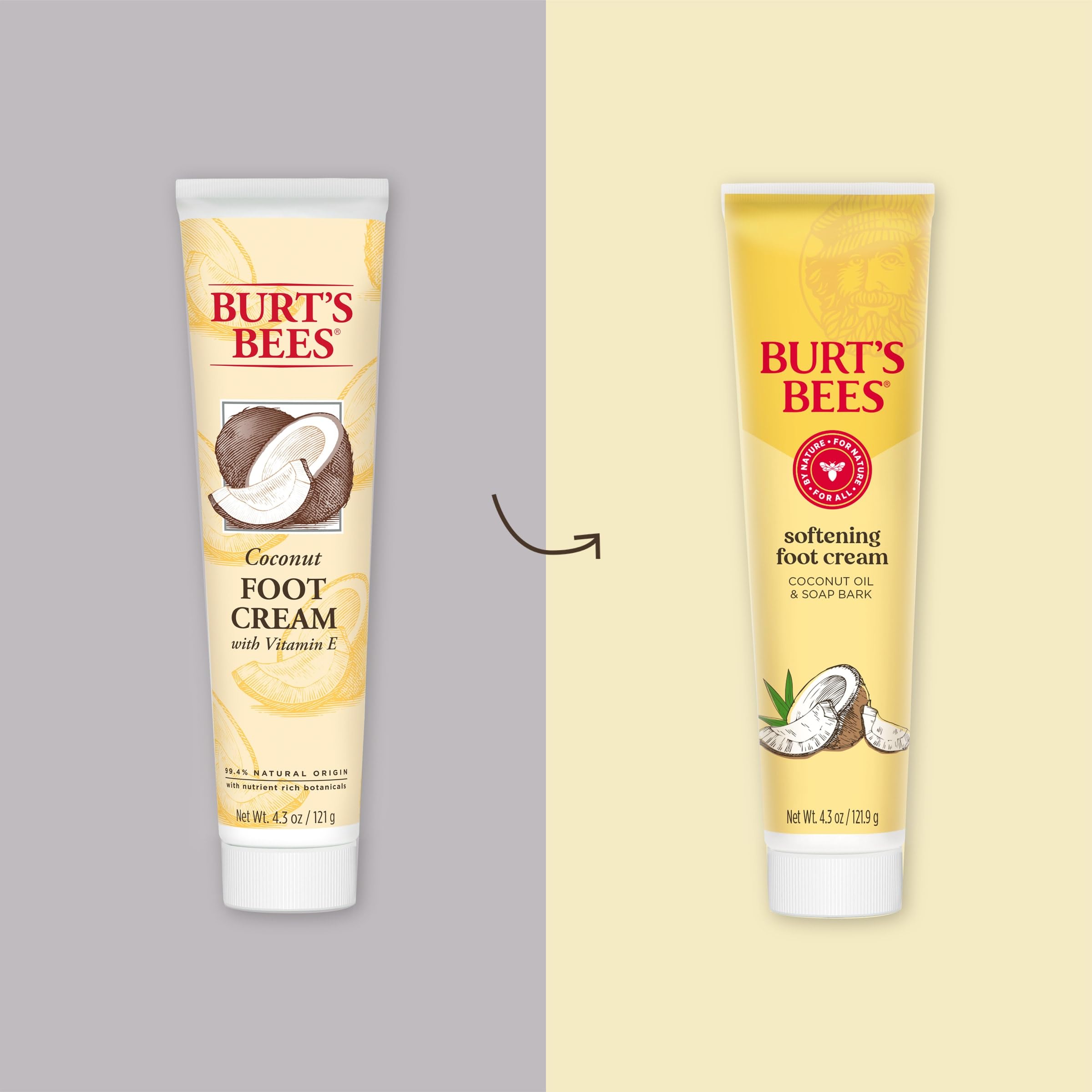 Burt's Bees cream texture from tube showing rich coconut emollient
