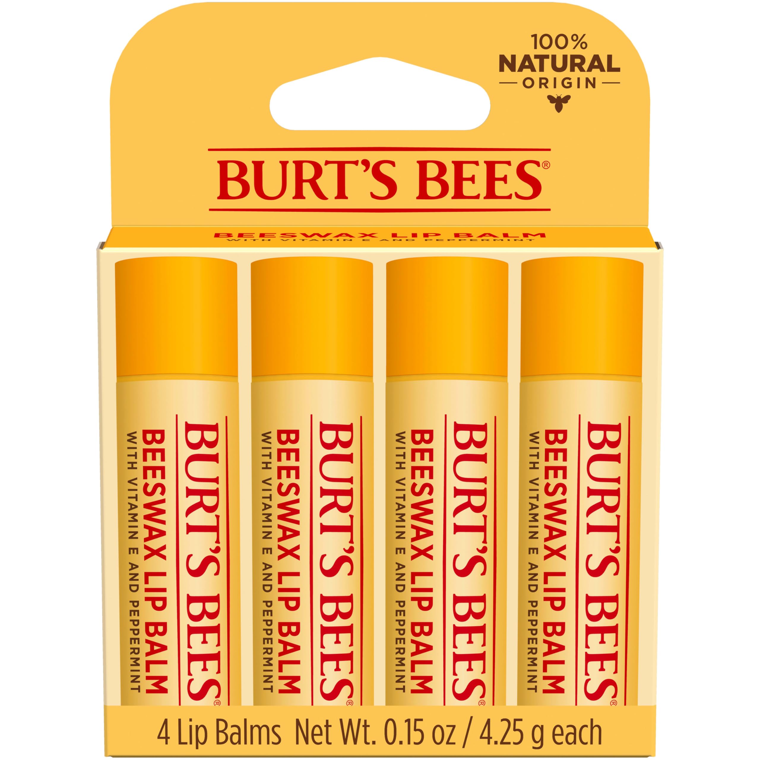Burt's Bees front tube showing label and portable design benefits