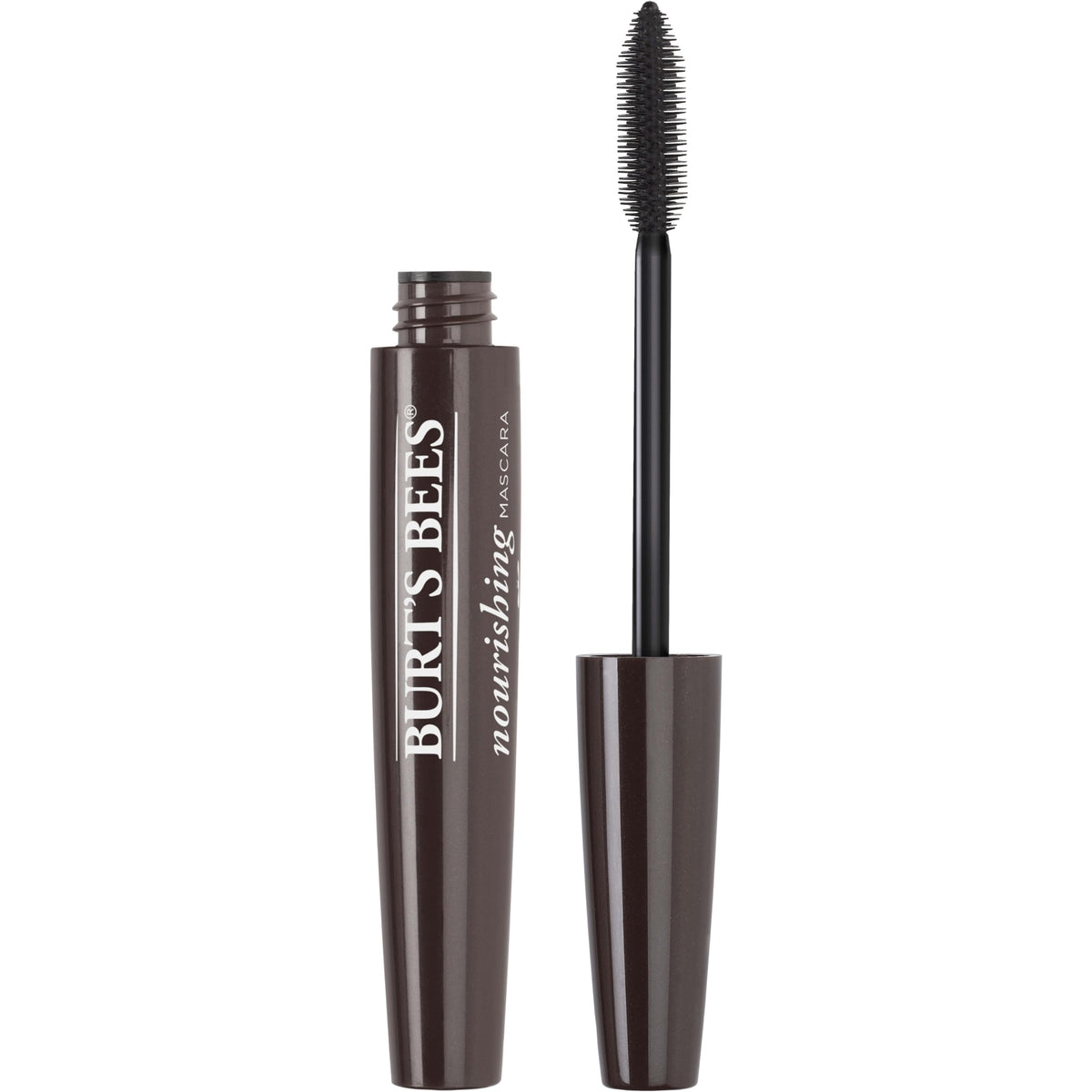 Burt's Bees front tube showing classic black shade and natural formula benefits