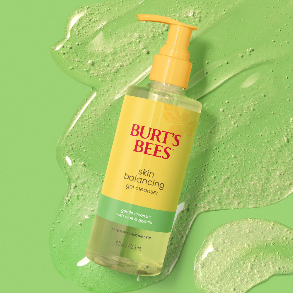Burt's Bees close-up label text, clean formula and ingredient transparency benefit