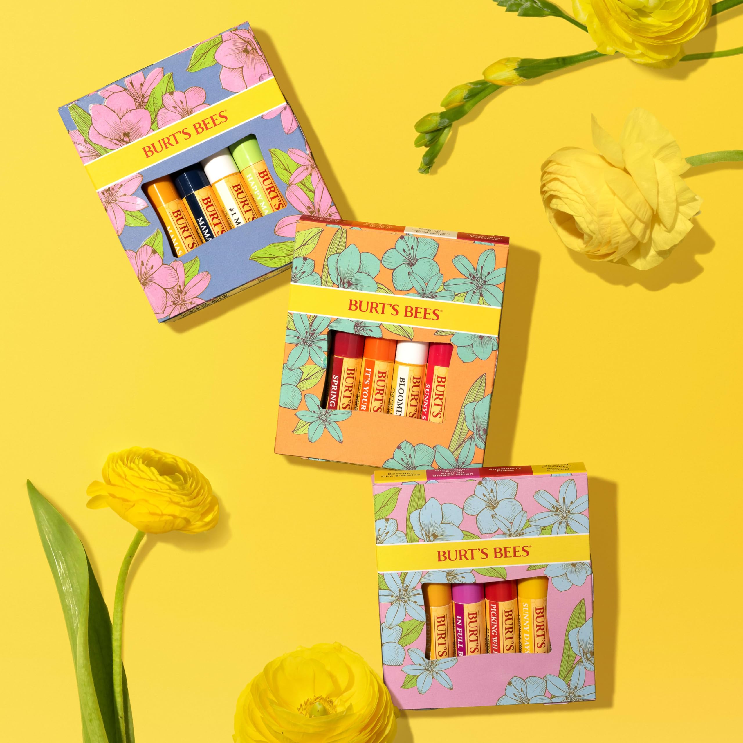 Burt's Bees set in a gift box lifestyle scene showing thoughtful presentability