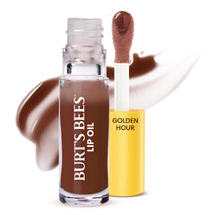 Burt's Bees front packaging showing Golden Hour lip oil and benefit of hydration