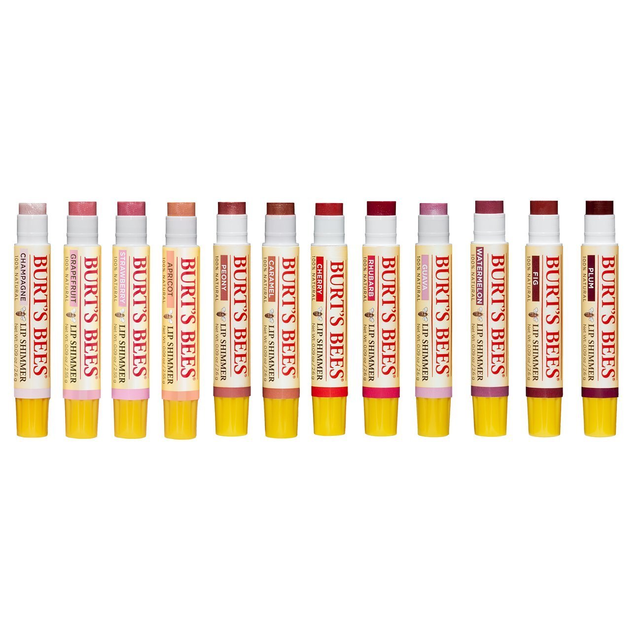 Burt's Bees guava open cap revealing applicator tip for precise, mess-free application