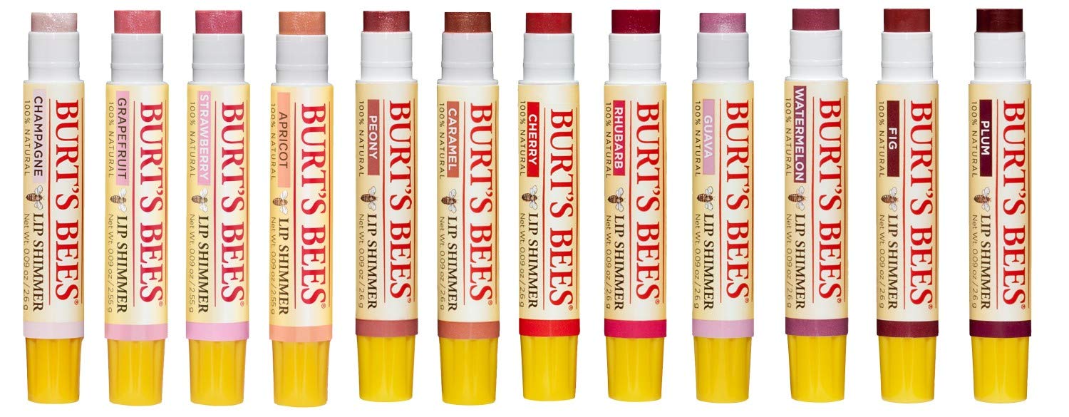 Burt's Bees guava next to other shades showing color options and versatility