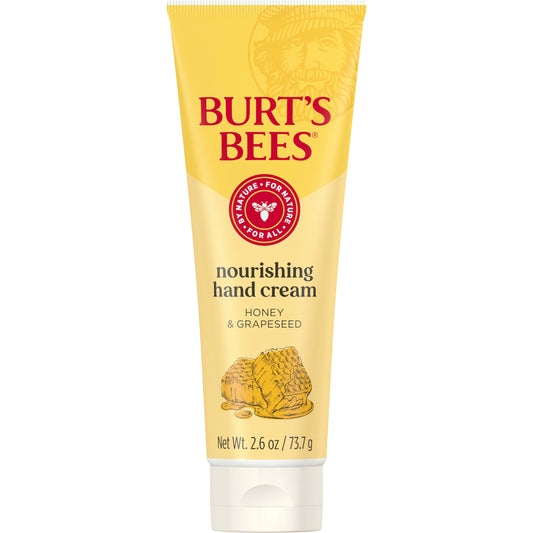Burt's Bees front packaging showing 2.6 oz tube and branding benefit