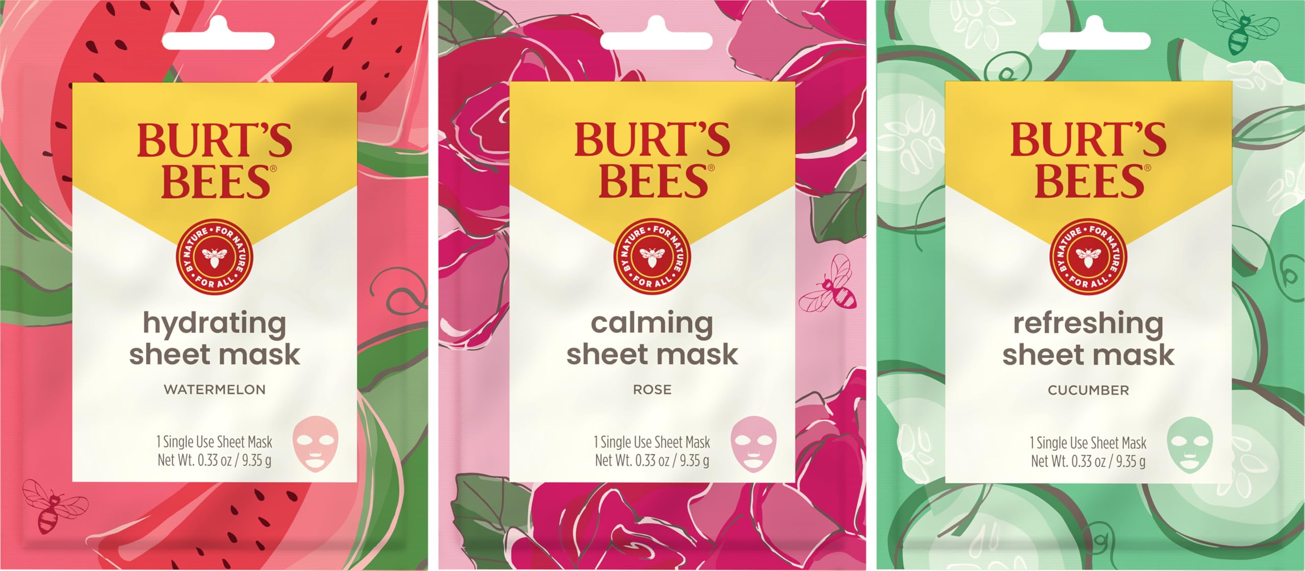 Burt's Bees hydrating watermelon mask close-up texture highlighting moisturizing boost