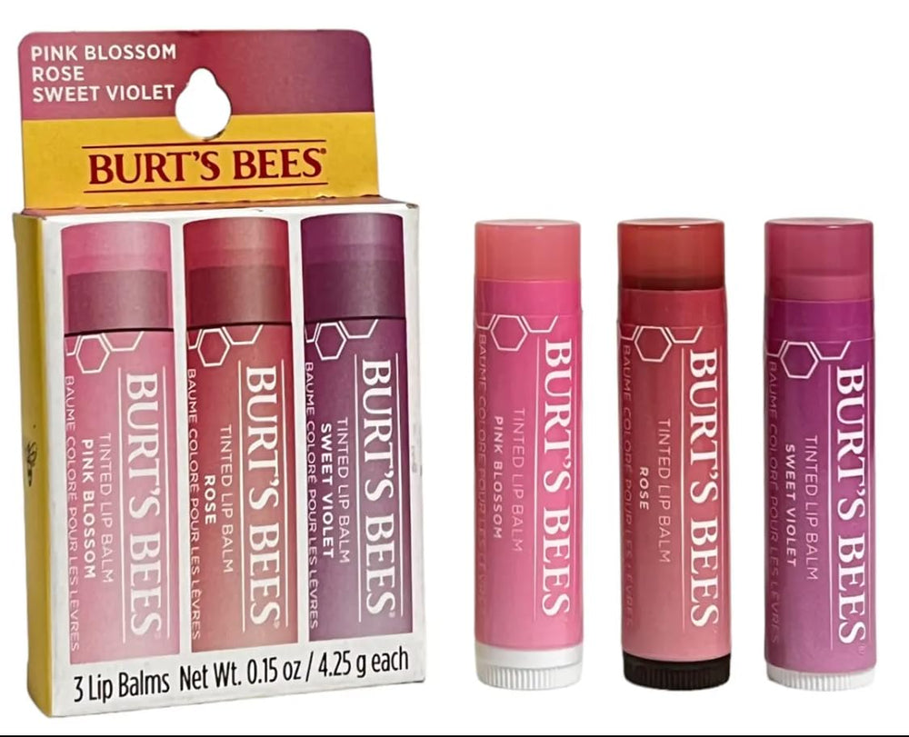 Burt's Bees close-up of a single tinted stick highlighting smooth glide