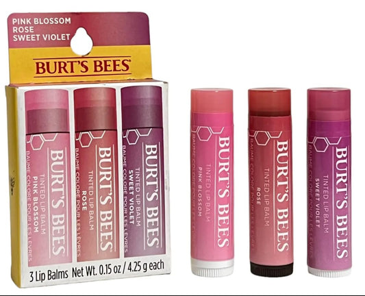 Burt's Bees close-up of a single tinted stick highlighting smooth glide