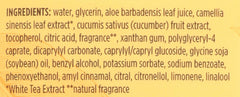 Burt's Bees white tea ingredient image highlighting natural botanicals