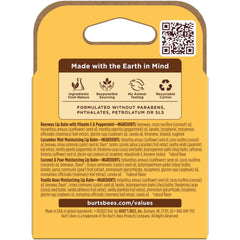 Burt's Bees beeswax and fruit extracts arranged to show natural ingredient sources