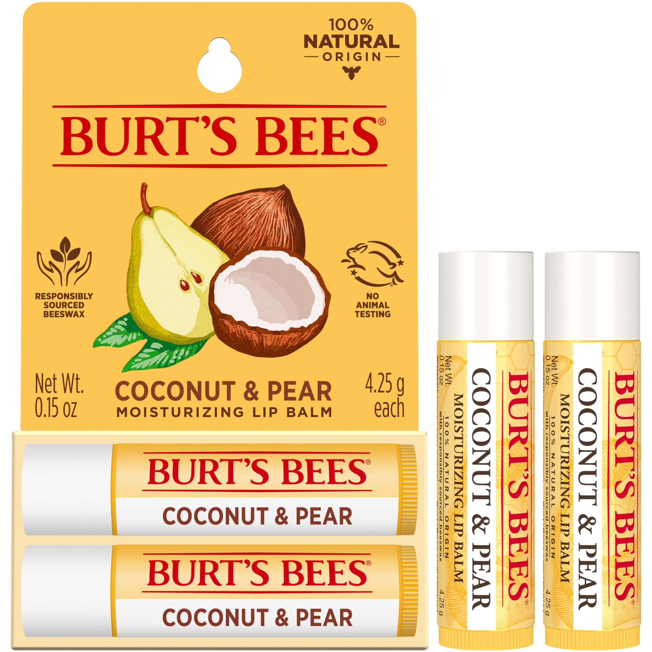 Burt's Bees product label close-up showing clean ingredient transparency